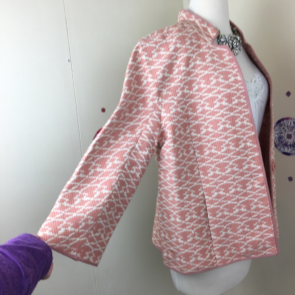 NWOT C. wonder oversized vintage feel dusty pink blazer pockets size 16